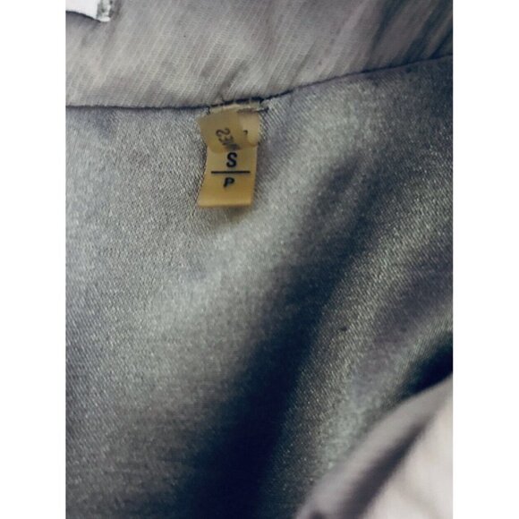 T Tahari Womens Small Gray Zip Jacket Wrinkled Cotton Metallic Boho - Picture 7 of 9